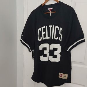 Mitchell & Ness Black and White Celtics Jersey